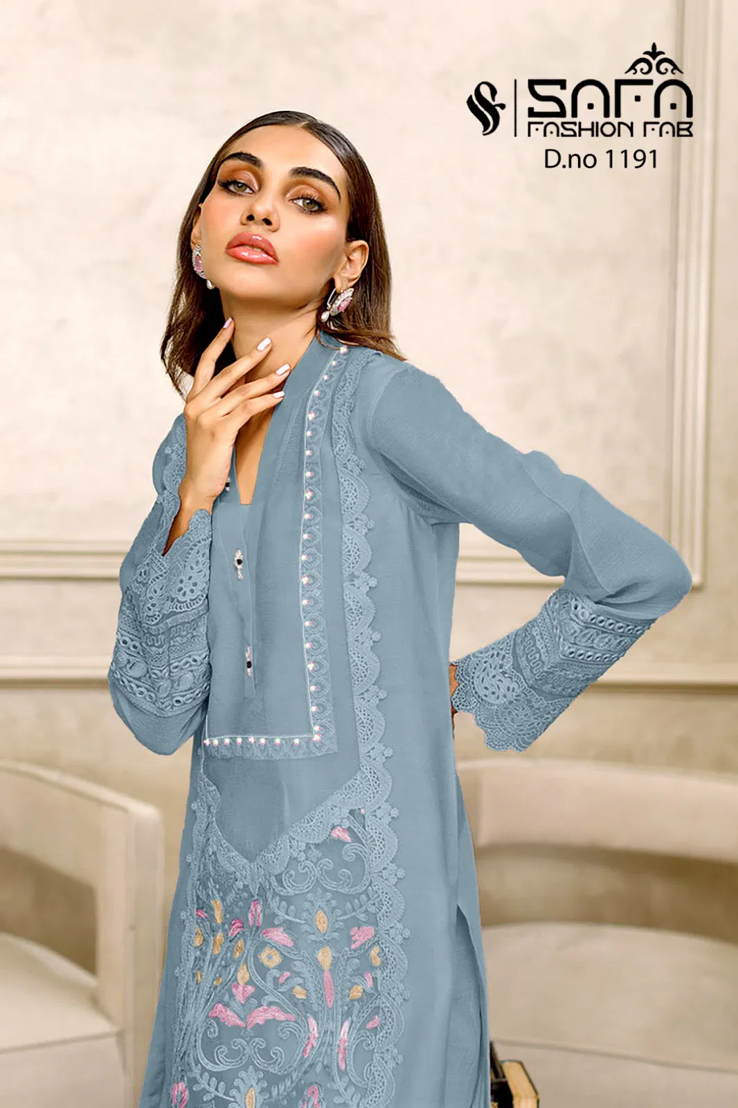 Safa Fashion 1191 Georgette Pakistani Readymade Suits Catalog